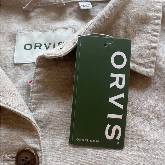 NWT Orvis Linen Jacket Women's XS Light Tan Front Pockets-Buttons Up (G4) - Picture 10 of 12